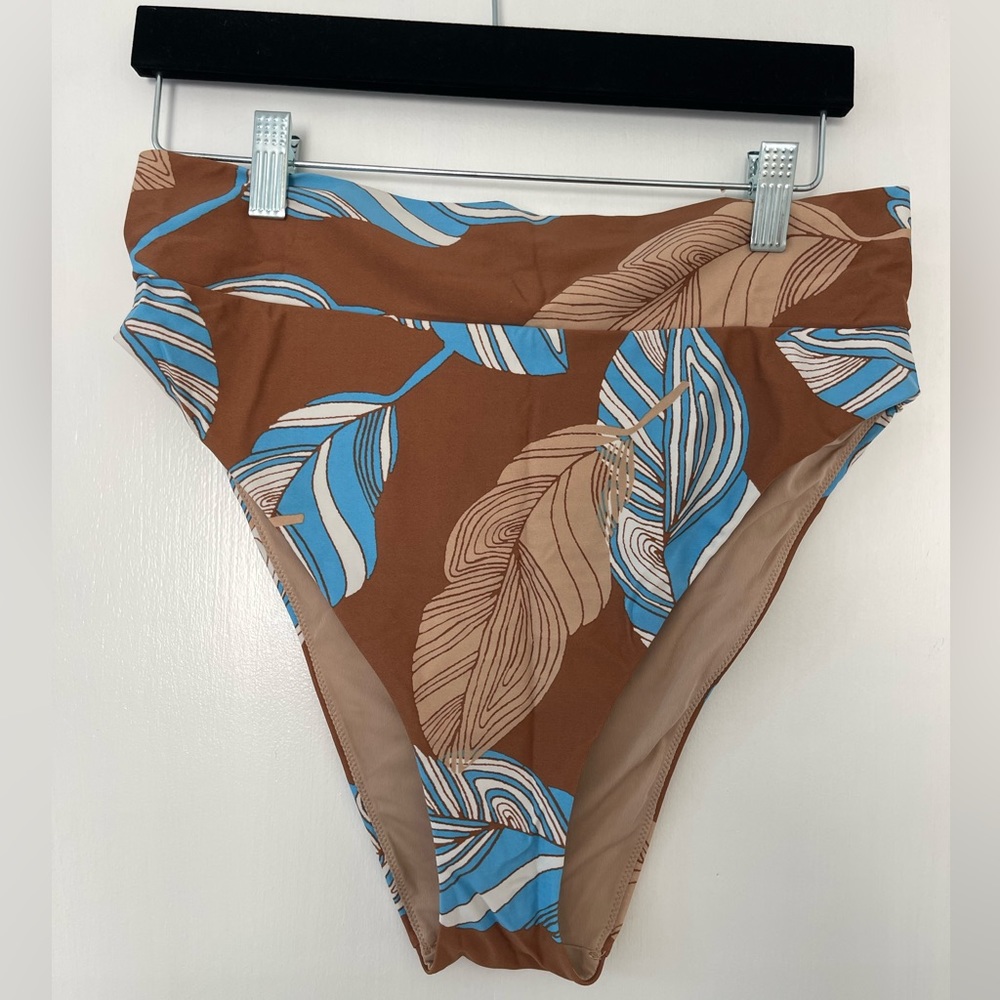 Aerie Leaf Print High Cut Bottoms